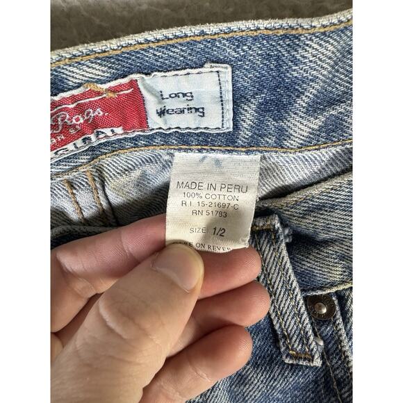 Vintage Road Rags Jeans Womens sz 1/2 25x30 Blue High Rise Medium Wash Denim - Picture 5 of 16